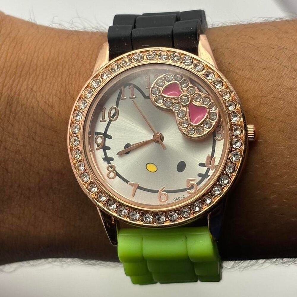 Gold hello kitty watch